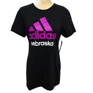 Adidas NWT Black Short Sleeves Graphic Shirt Women M